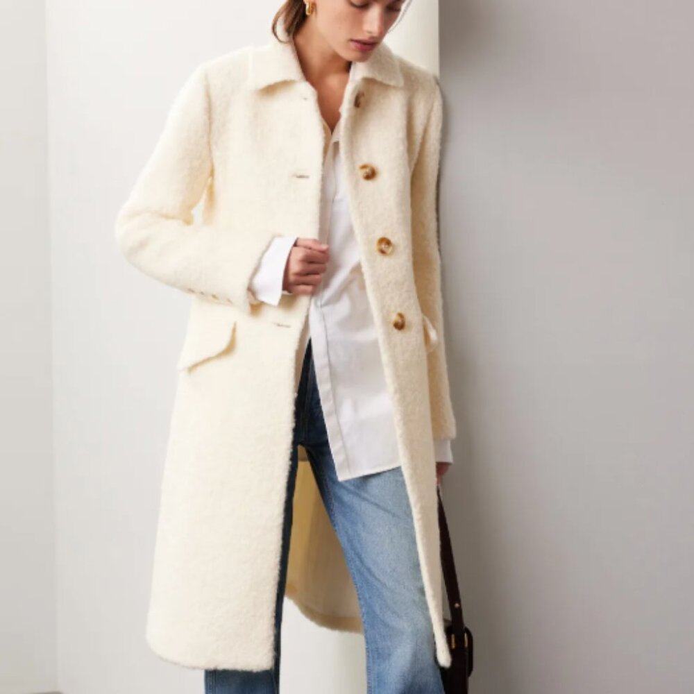 Marina Moscone Shearling Coat - 0